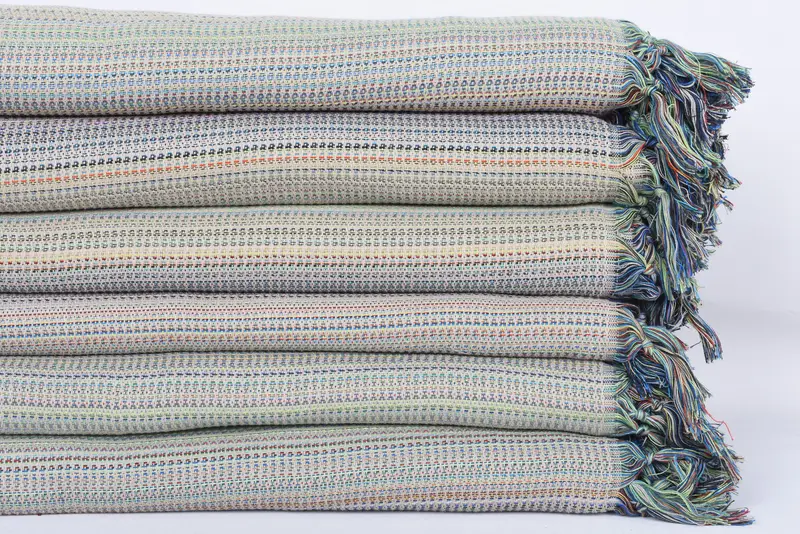 Decorative Blanket, 100x80 Cotton Waffle Towel, Housewarming Gift, Organic Throw, Bachelor Party Gifts, Throw Blanket Couch, Wedding Hand Made Gift - 3