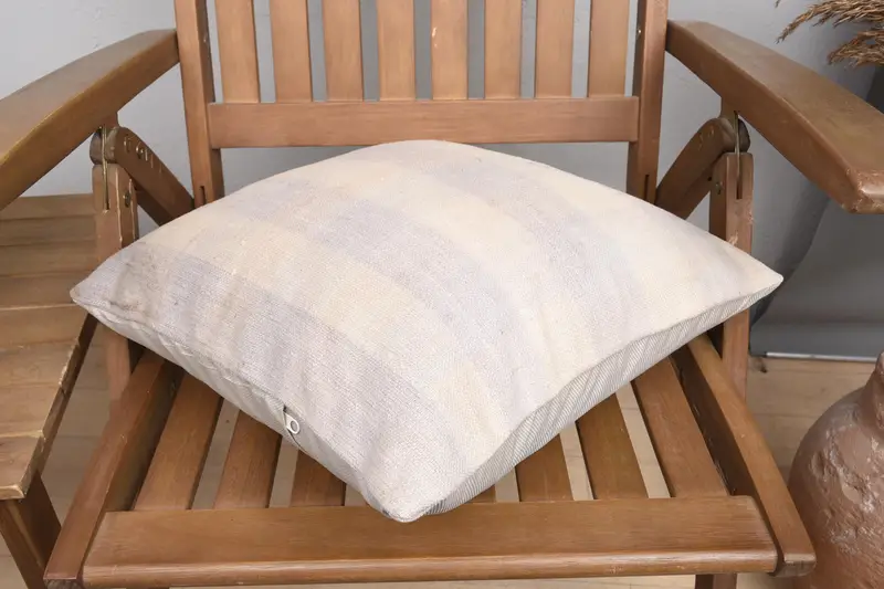Antique Pillows, Cushion Cover, Throw Kilim Pillow, Vintage Kilim Throw Pillow, 16x16 Gray Pillow Cover, Floor Pillow Cover, Bench Pillow - 4