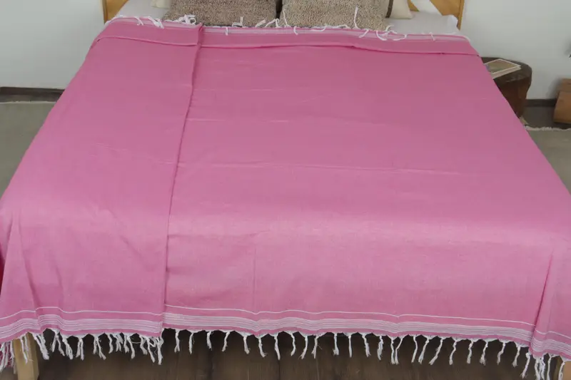 Organic Throw, Throw Blanket Couch, Turkish Bedcover, Turkish Throw Blanket, Woven Blanket, Tablecloth, 92x56 Cotton Striped Towel, Memorial Gift - 8