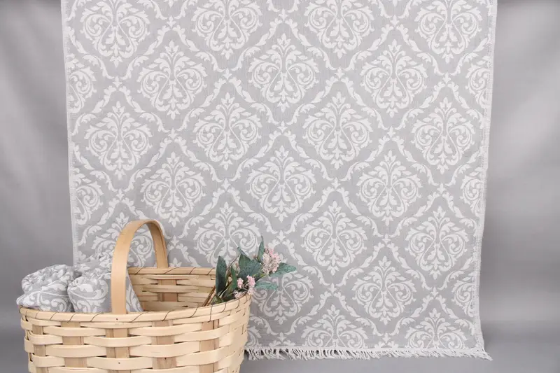 Custom Beach Towel Turkish Cotton Dark Gray, 36x67 Inches