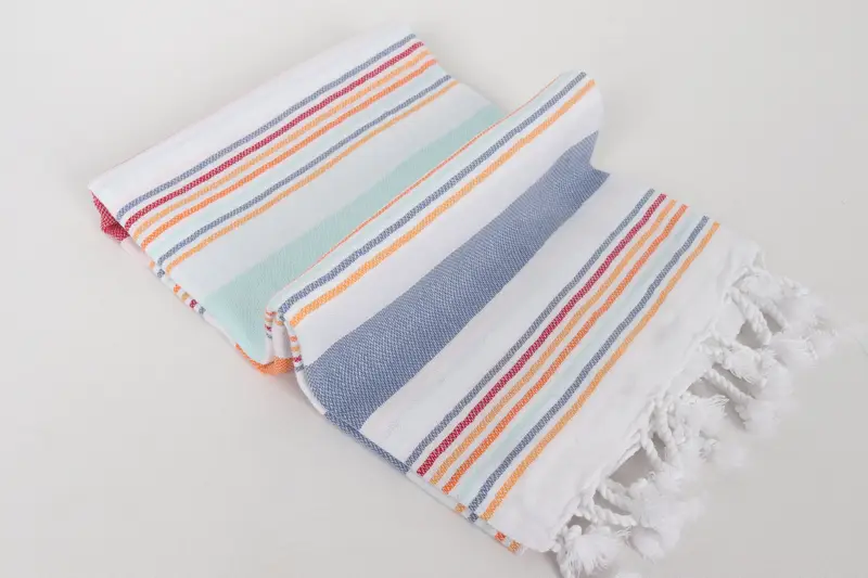Wedding Anniversary Gift, Wedding Gifts Towel, Spa Towel, Lightweight Turkish towel, Peshtemal Towel, Home Decor Towel, 76x38 Cotton Striped Towel - 6