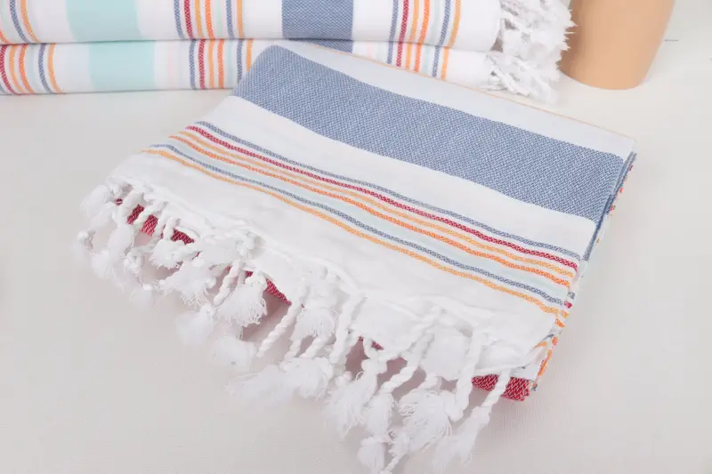 Wedding Anniversary Gift, Wedding Gifts Towel, Spa Towel, Lightweight Turkish towel, Peshtemal Towel, Home Decor Towel, 76x38 Cotton Striped Towel - 5