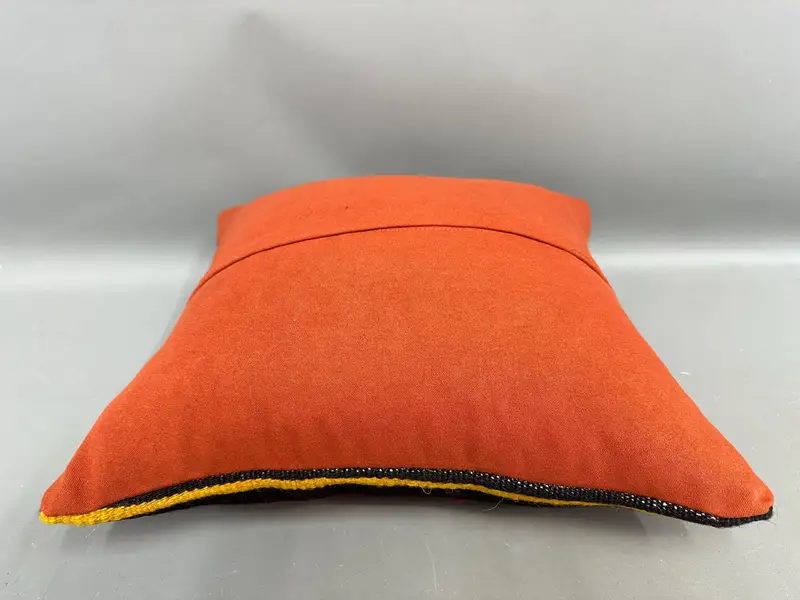 Cushion Case, 18x18 Red Cushion, Vintage Kilim Throw Pillow, Boho Pillow, Turkish Rugs Pillow Case, Seat Pillow, Turkish Pillow - 7