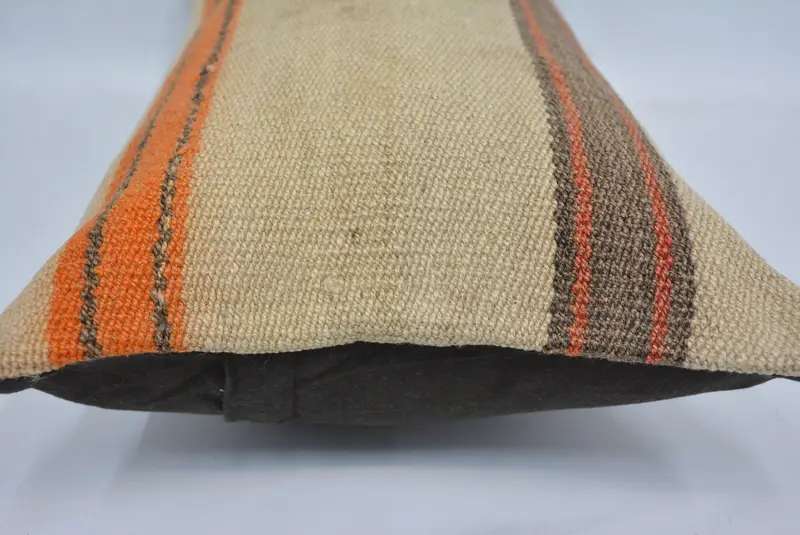 Art Deco Cushion, Pillow for Sofa, Kilim Cushion Sham, Pet Cushion, Pillow, Pillow for Couch, 12x24 Beige Cushion, Patio Pillow Sham - 5