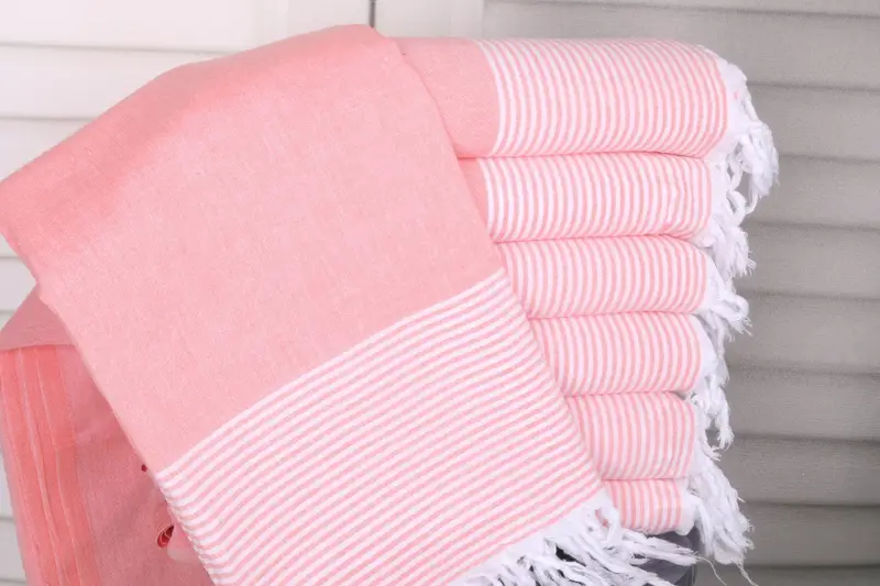 Embroidered Turkish Towel, Fouta towel, Bachelor Party Favors, Beach Towel Bulk, 80x36 Cotton Striped Towel, Turkish towel, Towel With Name - 1