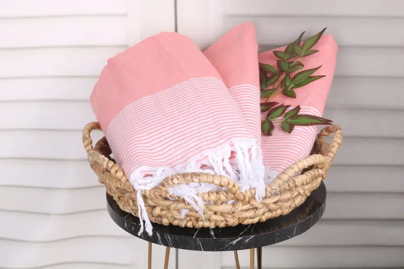 Embroidered Turkish Towel, Fouta towel, Bachelor Party Favors, Beach Towel Bulk, 80x36 Cotton Striped Towel, Turkish towel, Towel With Name - 5