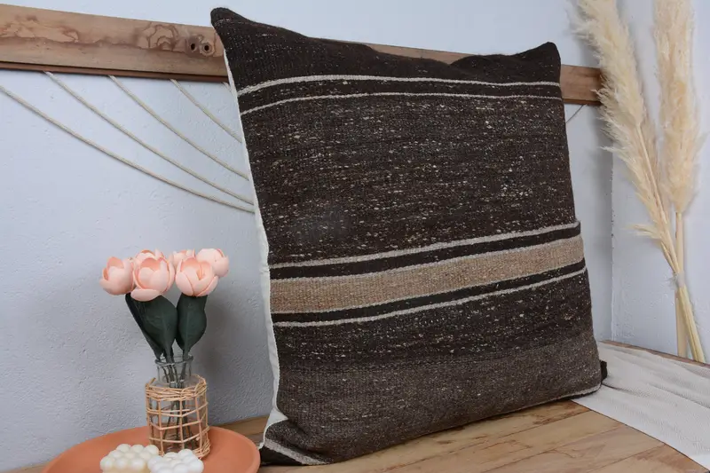 Almohada de lanzamiento bordada de 32x32 hecha a mano, almohada de patchwork vintage