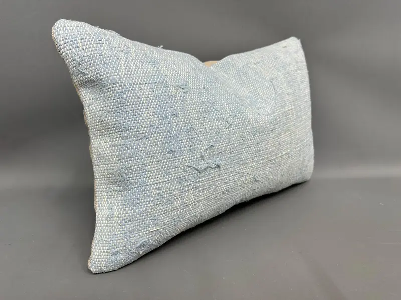 Ikat Cushion, 12x20 Beige Pillow, Turkish Rugs Cushion, Antique Pillows, Cozy Throw Pillow Sham, Gift Pillow, Ethnical Kilim Rug Pillow, Pillow - 2