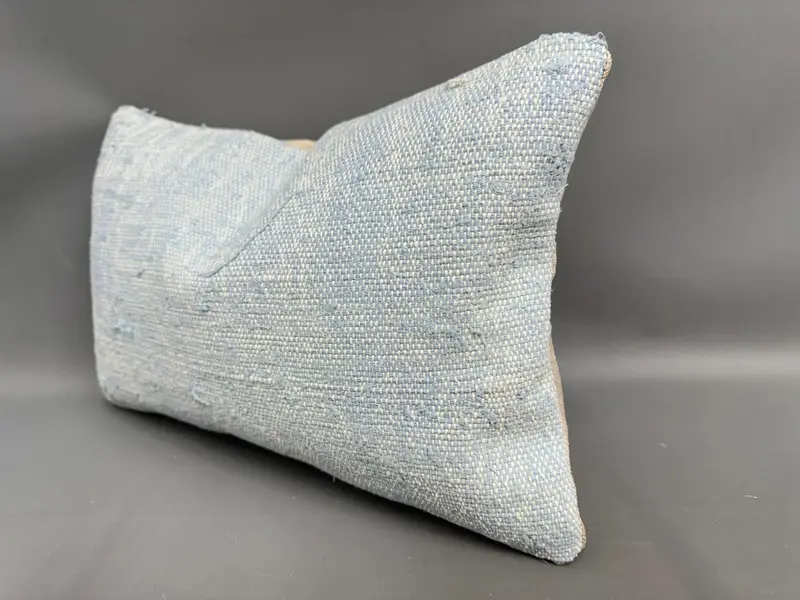 Ikat Cushion, 12x20 Beige Pillow, Turkish Rugs Cushion, Antique Pillows, Cozy Throw Pillow Sham, Gift Pillow, Ethnical Kilim Rug Pillow, Pillow - 3