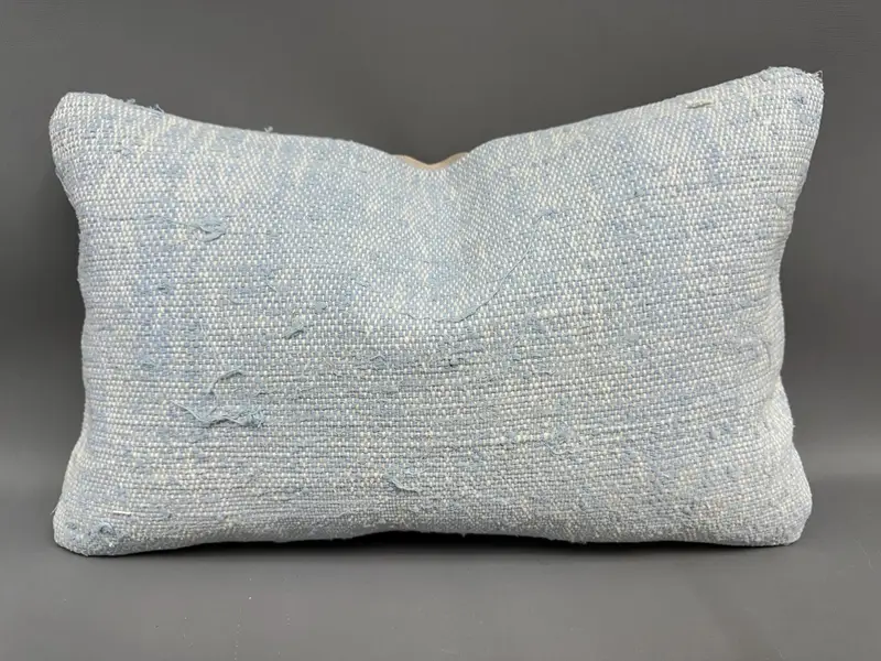 Ikat Cushion, 12x20 Beige Pillow, Turkish Rugs Cushion, Antique Pillows, Cozy Throw Pillow Sham, Gift Pillow, Ethnical Kilim Rug Pillow, Pillow - 1