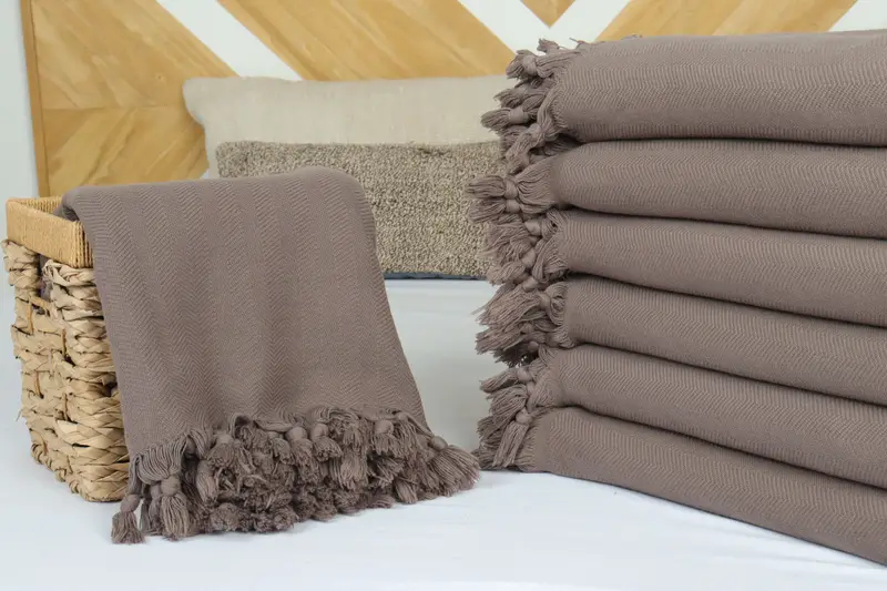 Tablecloth, Halloween Blanket, Bachelorette Gifts, Boho Throw Blankets, 88x70 Cotton Stonewashed Chevron Towel, Bachelorette Party Decorations - 4