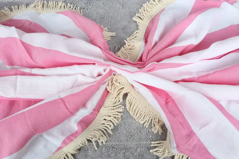Bachelorette Party Gifts Bridesmaids, Bachelor Party Gifts, Personalized Wedding Gift, Custom Beach Towel, 64x64 Cotton Striped Round Towel - 8
