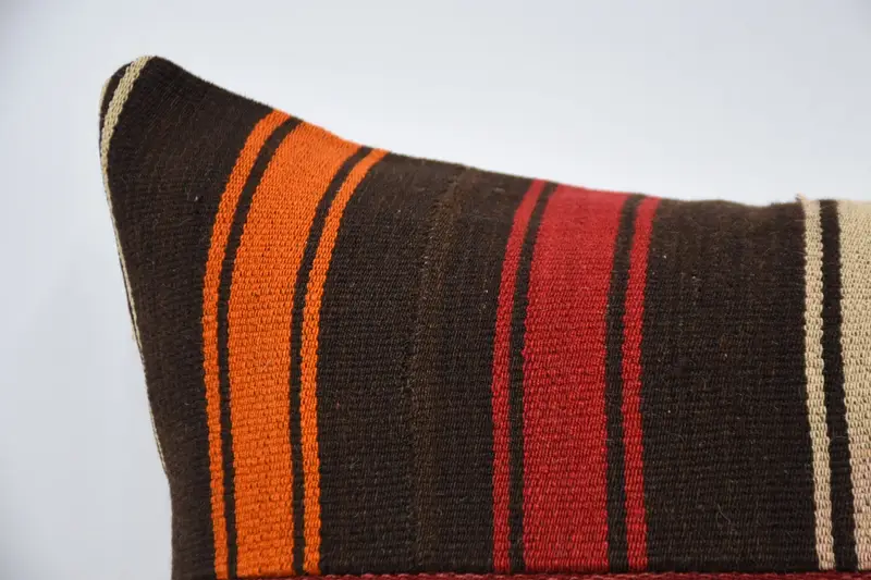 20x28 Brown Cushion Cover, Outdoor Cushion, Cushion, Vintage Kilim Pillow, Muted Cushion Case, Handmade Kilim Cushion, Throw Kilim Pillow - 2