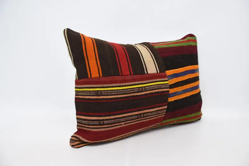 20x28 Brown Cushion Cover, Outdoor Cushion, Cushion, Vintage Kilim Pillow, Muted Cushion Case, Handmade Kilim Cushion, Throw Kilim Pillow - 3