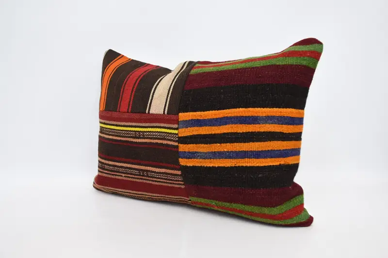 20x28 Brown Cushion Cover, Outdoor Cushion, Cushion, Vintage Kilim Pillow, Muted Cushion Case, Handmade Kilim Cushion, Throw Kilim Pillow - 4