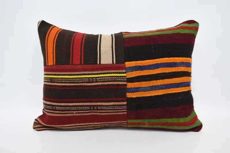 20x28 Brown Cushion Cover, Outdoor Cushion, Cushion, Vintage Kilim Pillow, Muted Cushion Case, Handmade Kilim Cushion, Throw Kilim Pillow - 1