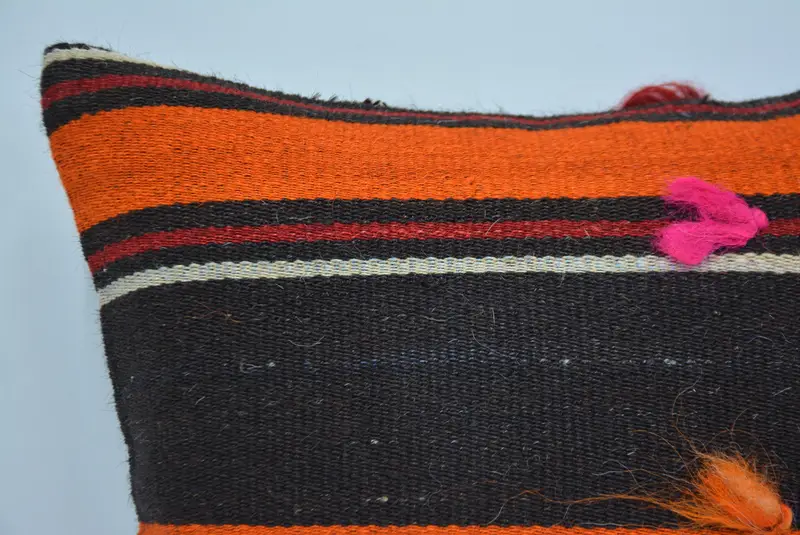 14x14 Brown Cushion, Vintage Kilim Throw Pillow, Cushion, Antique Pillows, Vintage Pillow, Sustainable Cushion, Boho Chic Cushion Case - 2