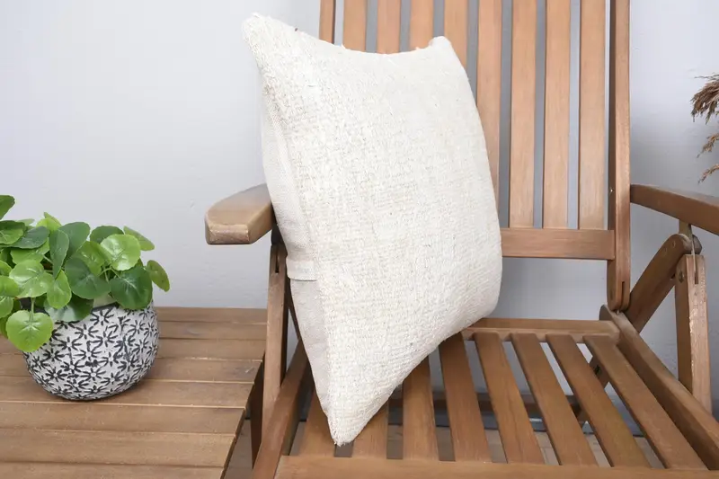 Boho Pillow, Home Decor Pillow, 18x18 Beige Pillow Sham, Antique Pillows, Ottoman Pillow Cover, Pillow Case, Colorful Cushion Cover - 2
