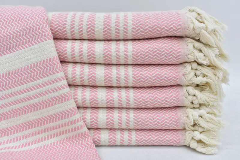 Hand Towel Turkish Pink Organic Cotton, 40x18
