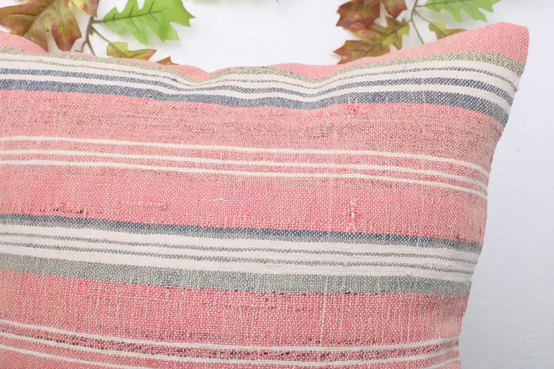Handmade Kilim Cushion, 20x20 Red Pillow, Boho Chic Cushion Cover, Gift Pillow, Vintage Pillow, Seat Cushion Cover, Cushion Case, Garden Pillow Sham - 5