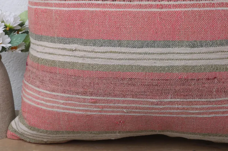 Handmade Kilim Cushion, 20x20 Red Pillow, Boho Chic Cushion Cover, Gift Pillow, Vintage Pillow, Seat Cushion Cover, Cushion Case, Garden Pillow Sham - 3