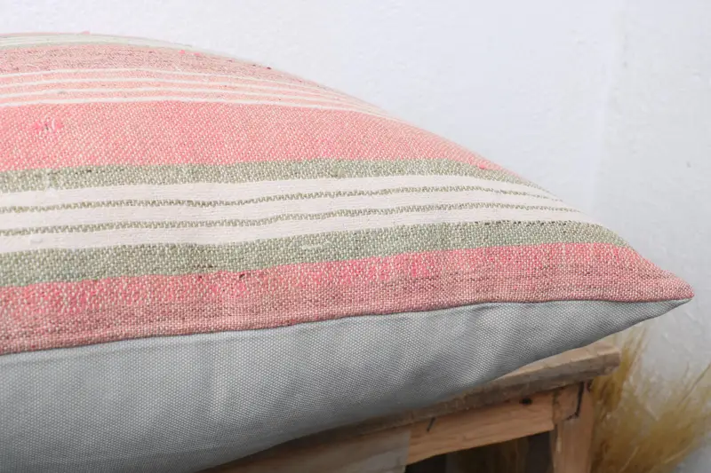Handmade Kilim Cushion, 20x20 Red Pillow, Boho Chic Cushion Cover, Gift Pillow, Vintage Pillow, Seat Cushion Cover, Cushion Case, Garden Pillow Sham - 6