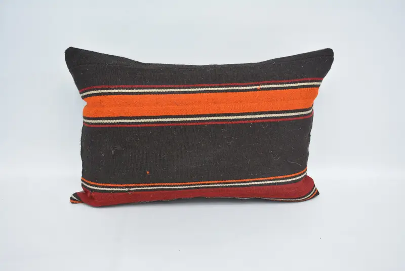 Pillow Sham, Tapestry Pillow Cover, 16x24 Brown Pillow, Turkish Kilim Pillow, Home Decor Pillow, Decorative Pillow Case, Kilim Pillow Cover - 1