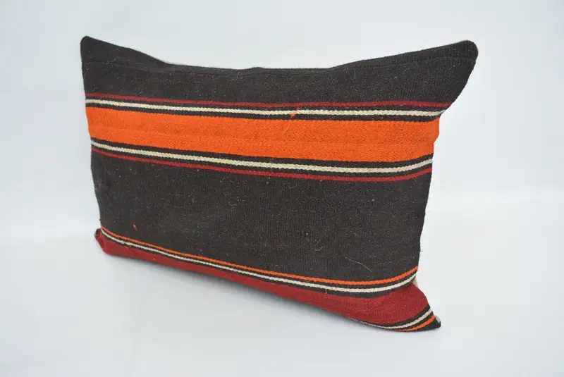 Pillow Sham, Tapestry Pillow Cover, 16x24 Brown Pillow, Turkish Kilim Pillow, Home Decor Pillow, Decorative Pillow Case, Kilim Pillow Cover - 4