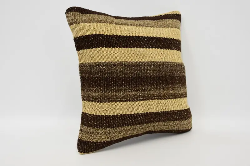 Antique Pillows, Pillow for Couch, Retro Cushion Case, Pillow Sham, 12x12 Brown Pillow Sham, Kilim Pillow Cover, Boho Chic Pillow Case - 3