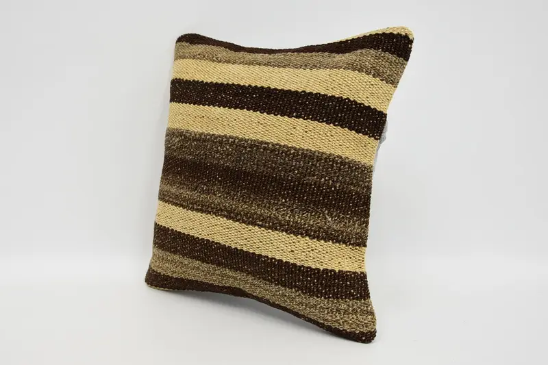 Antique Pillows, Pillow for Couch, Retro Cushion Case, Pillow Sham, 12x12 Brown Pillow Sham, Kilim Pillow Cover, Boho Chic Pillow Case - 4