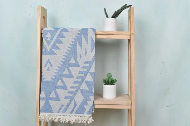 Engagement Gift, Custom Gift, Turkish hand towel, Organic cotton peshtemal for spa and beach, 76x40 Cotton Geometric Towel, Monogrammed Beach Towel - 1