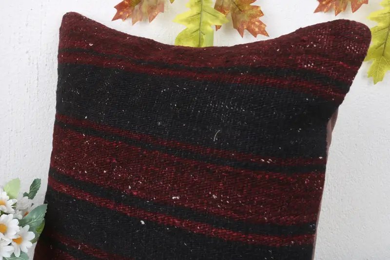 16x16 Red Pillow Sham, Turkish Kilim Pillow, Antique Pillows, Pillow Sham, Outdoor Throw Pillow Case, Kilim Pillow, Traditional Pillow Sham - 5