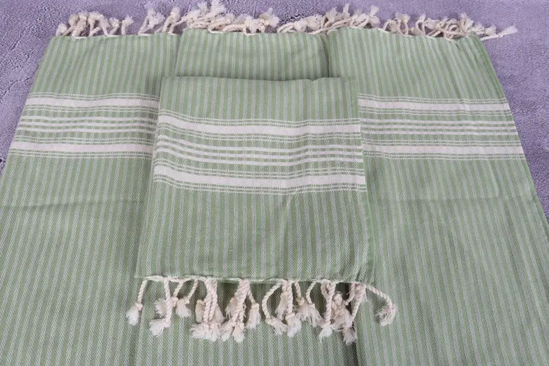 Personalized Hand Towel, Monogram Towels, Kitchen Towel, Monogrammed Hand Towel, 40x18 Cotton Striped Towel, Bridesmaid Gift Towel, Summer Towel - 4