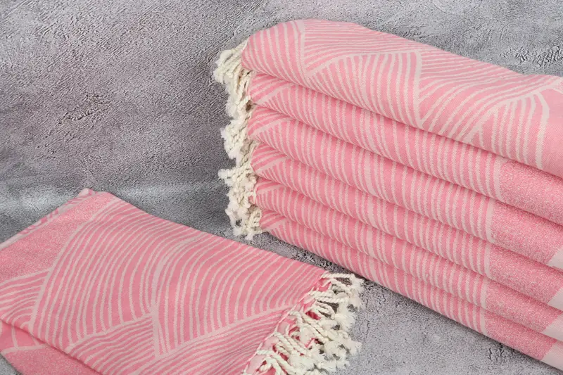 Housewarming Gift, Custom Gifts, Personalized Turkish Towel, Monogrammed Beach Towel, Turkish Bath Towel Set, 68x40 Cotton Striped Design Towel - 3