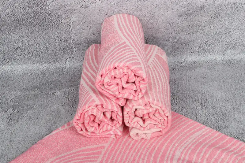 Housewarming Gift, Custom Gifts, Personalized Turkish Towel, Monogrammed Beach Towel, Turkish Bath Towel Set, 68x40 Cotton Striped Design Towel - 8