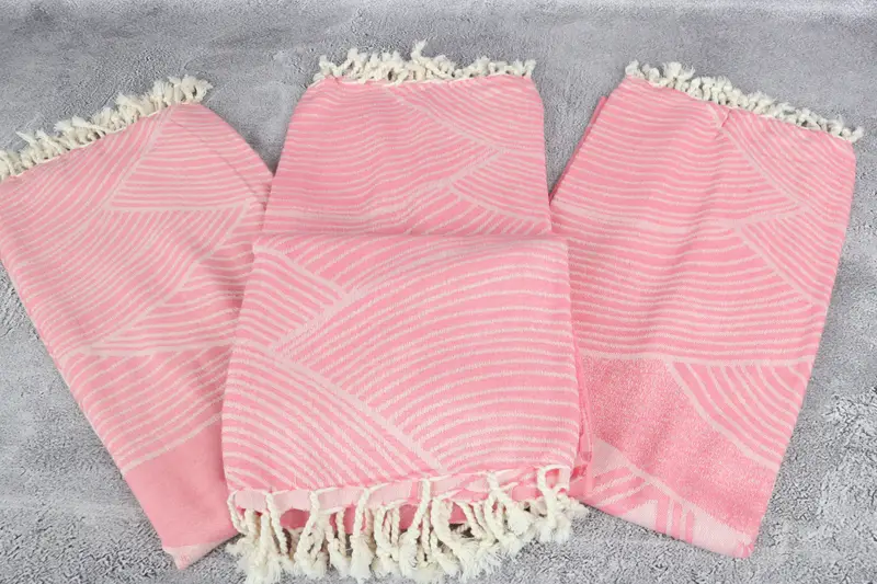 Housewarming Gift, Custom Gifts, Personalized Turkish Towel, Monogrammed Beach Towel, Turkish Bath Towel Set, 68x40 Cotton Striped Design Towel - 5