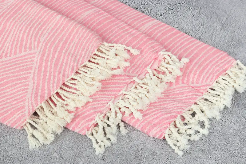 Housewarming Gift, Custom Gifts, Personalized Turkish Towel, Monogrammed Beach Towel, Turkish Bath Towel Set, 68x40 Cotton Striped Design Towel - 6