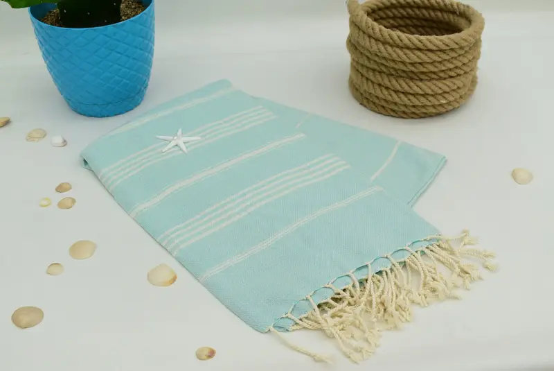 70x40 Cotton Striped Towel, Best Beach Towel, Handmade Turkish hammam towel, Bachelorette Party Gifts, Bridesmaid Gift, Valentines Gift, Summer Gift - 2