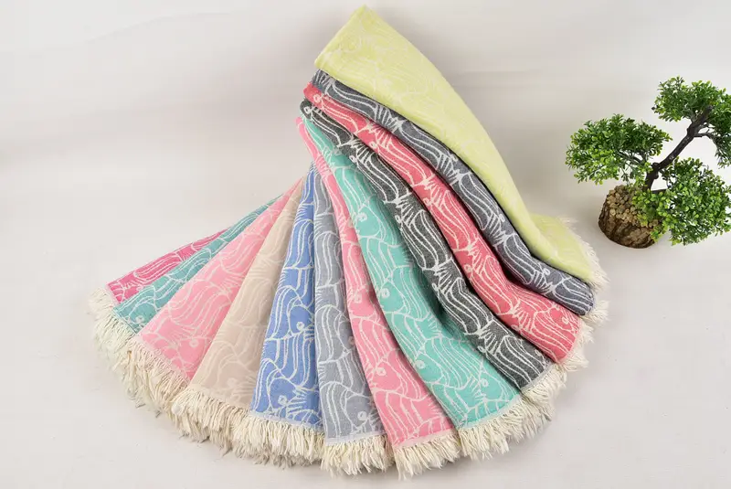 Small Bath Towels, Kitchen Towel, Boyfriend Gift, Bathroom Towels, Valentines Day Gift For Him, 40x24 Cotton Fish Design Towel, Guest Towel - 4