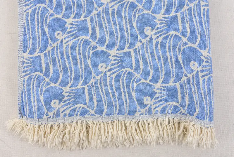 Small Bath Towels, Kitchen Towel, Boyfriend Gift, Bathroom Towels, Valentines Day Gift For Him, 40x24 Cotton Fish Design Towel, Guest Towel - 8