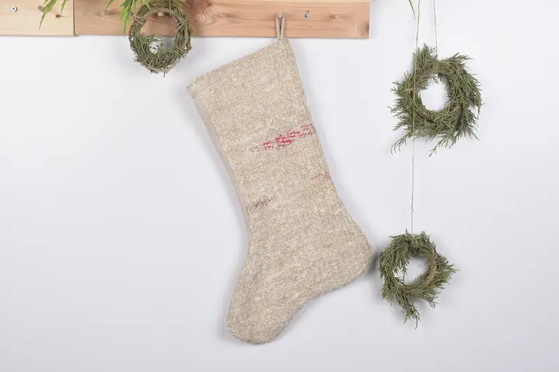 Festive Christmas Ornaments Pattern, 19-Inch Wide Christmas Stocking