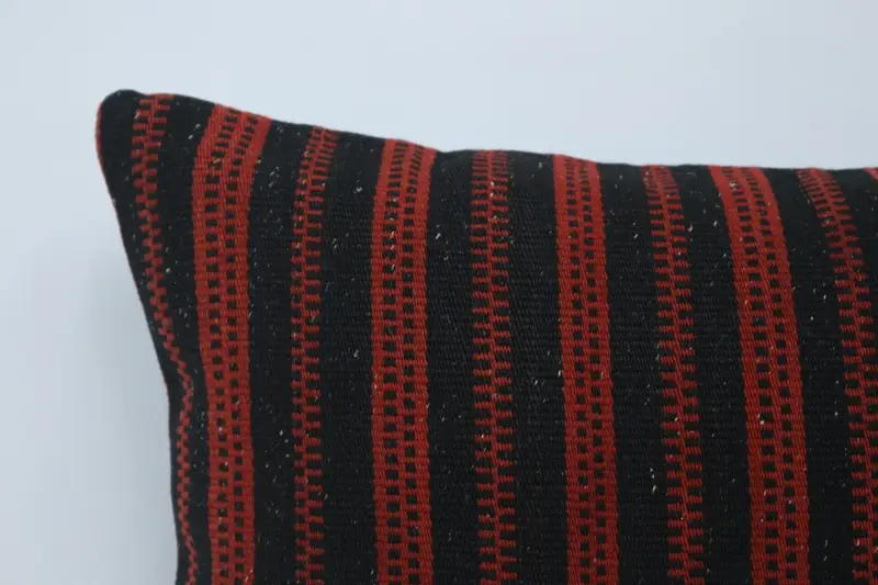 Pillow Case, Rustic Cushion Case, Accent Throw Cushion Cover, Pillow for Couch, 16x24 Red Pillow Cover, Gift Pillow, Handmade Kilim Cushion - 2