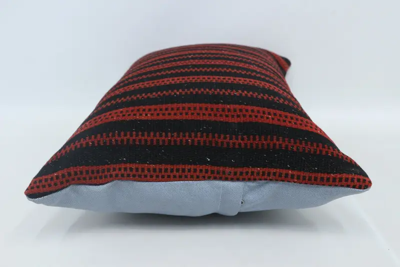 Pillow Case, Rustic Cushion Case, Accent Throw Cushion Cover, Pillow for Couch, 16x24 Red Pillow Cover, Gift Pillow, Handmade Kilim Cushion - 5