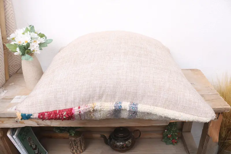 Boho Pillow, Aesthetic Pillow Cover, Kilim Pillow Cover, 18x18 Blue Pillow Case, Cushion, Southwestern Pillow Cover, Turkish Kilim Pillow - 7