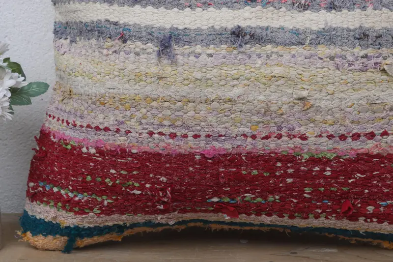 Boho Pillow, Aesthetic Pillow Cover, Kilim Pillow Cover, 18x18 Blue Pillow Case, Cushion, Southwestern Pillow Cover, Turkish Kilim Pillow - 3