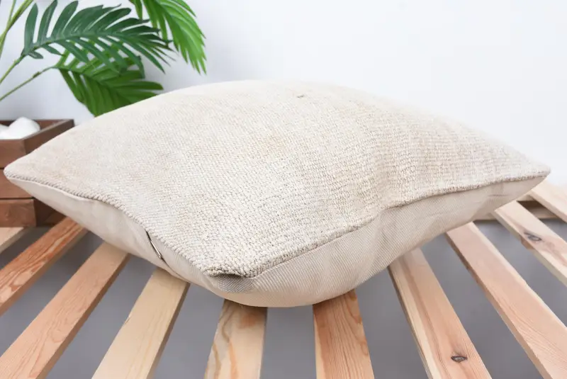 Sofa Bolster Pillow, Vintage Kilim Pillow, 18x18 White Pillow Case, Pillow Case, Throw Kilim Pillow, Turkish Kilim Pillow, Floor Cushion Cover - 6