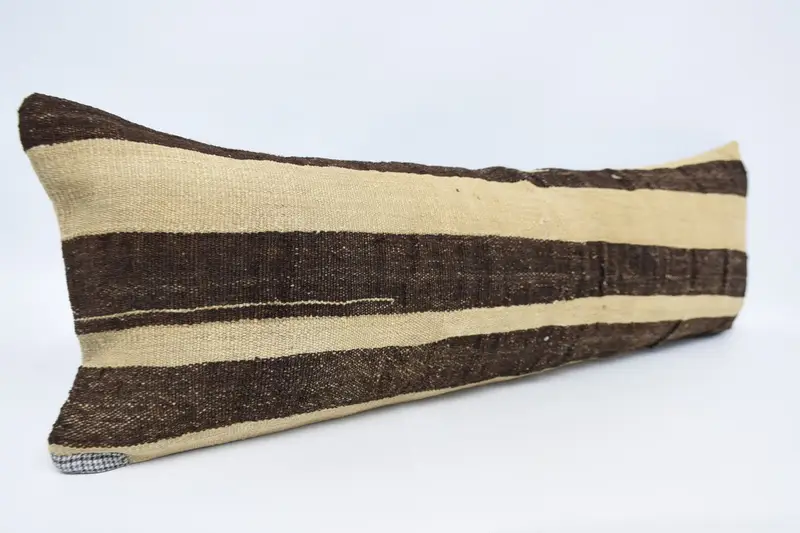 16x48 Beige Cushion Case, Kilim Cushion Sham, Turkish Pillow, Cotton Cushion Case, Ethnical Kilim Rug Pillow, Cushion, Neutral Throw Pillow Case - 3