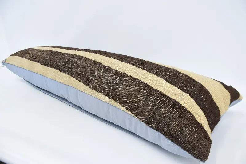 16x48 Beige Cushion Case, Kilim Cushion Sham, Turkish Pillow, Cotton Cushion Case, Ethnical Kilim Rug Pillow, Cushion, Neutral Throw Pillow Case - 5