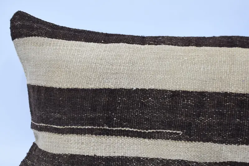 16x48 Beige Cushion Case, Kilim Cushion Sham, Turkish Pillow, Cotton Cushion Case, Ethnical Kilim Rug Pillow, Cushion, Neutral Throw Pillow Case - 2