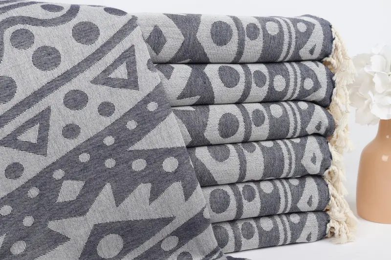 Turkish Towel Bulk, Personalized Gifts, Bridal Gifts, Custom Beach Towel, Travel towel, Gift For The Home Decor, 70x40 Cotton Round Pattern Towel - 2